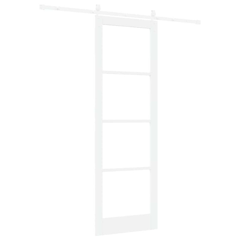 vidaXL Egyszerű Csúszó Ajtó Fehér 78 x 232 cm Fa és fém