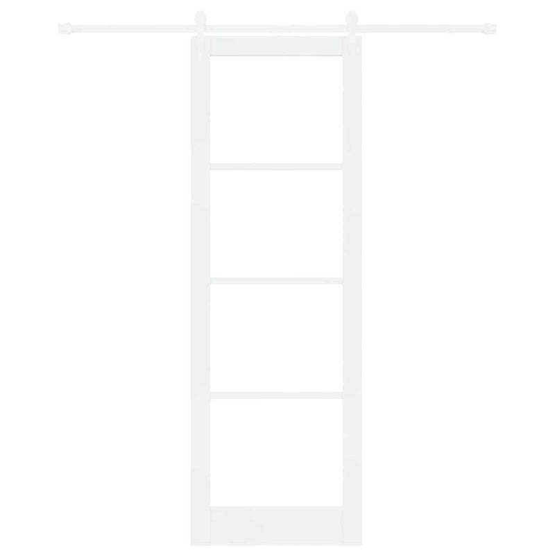 vidaXL Egyszerű Csúszó Ajtó Fehér 78 x 232 cm Fa és fém