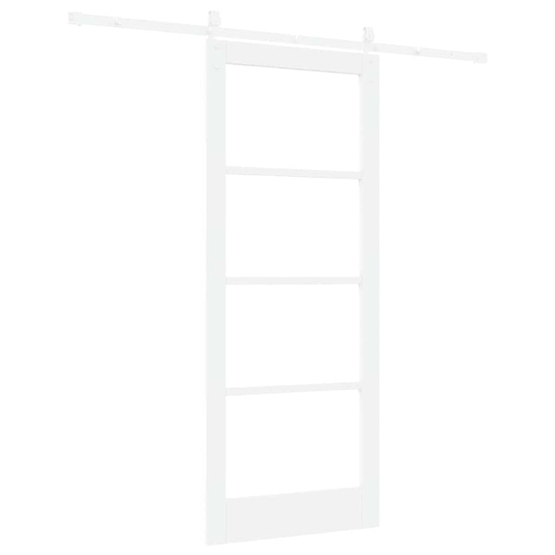 vidaXL Egyszerű Csúszó Ajtó Fehér 83 x 202 cm Fa és fém
