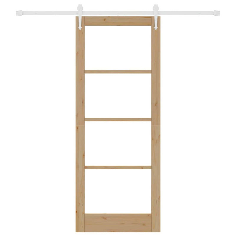 vidaXL Egyszerű Csúszó Ajtó Barna 83 x 211 cm Fa és fém