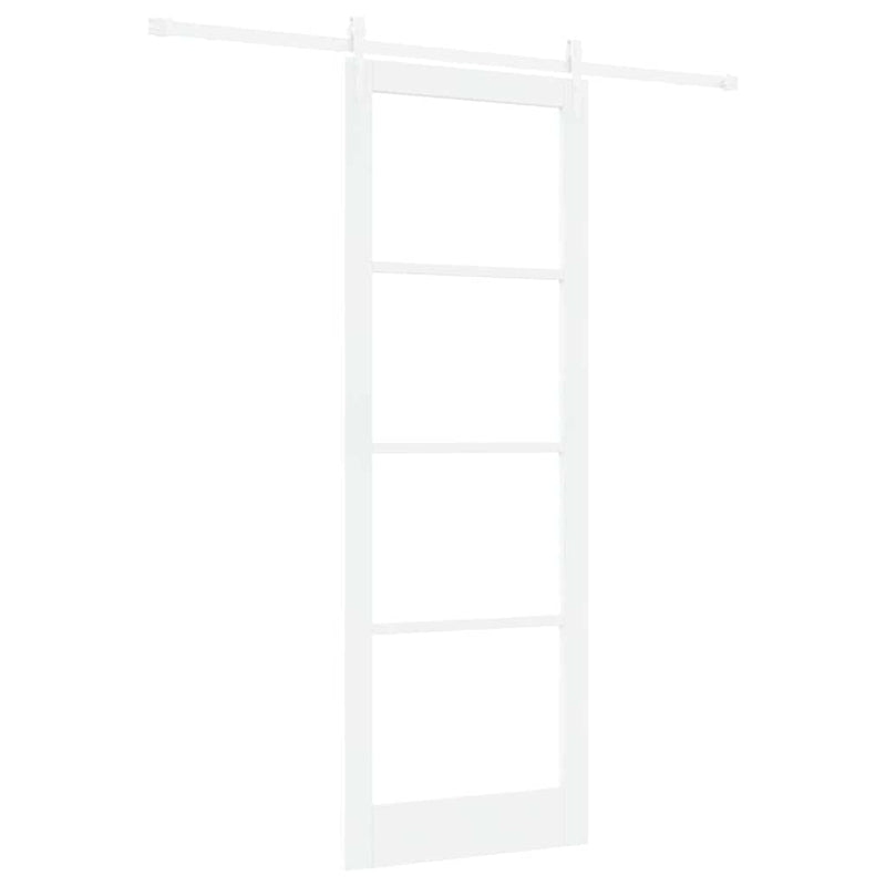 vidaXL Egyszerű Csúszó Ajtó Fehér 83 x 232 cm Fa és fém