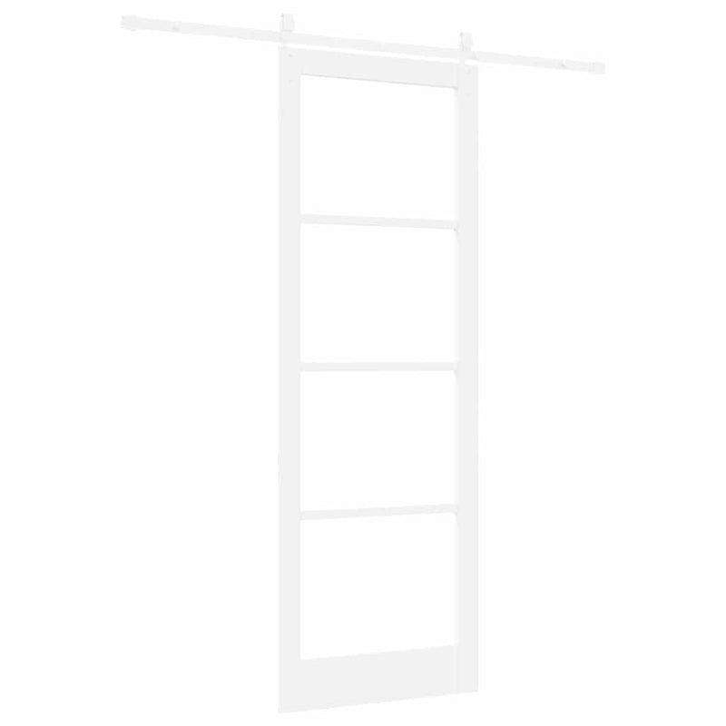 vidaXL Egyszerű Csúszó Ajtó Fehér 83 x 232 cm Fa és fém