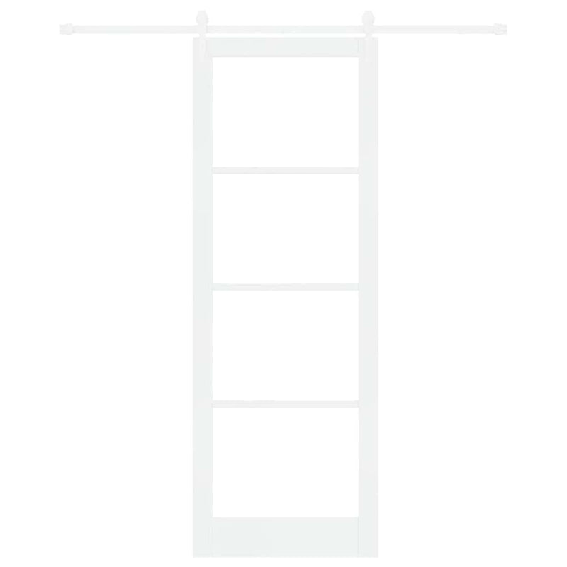 vidaXL Egyszerű Csúszó Ajtó Fehér 83 x 232 cm Fa és fém