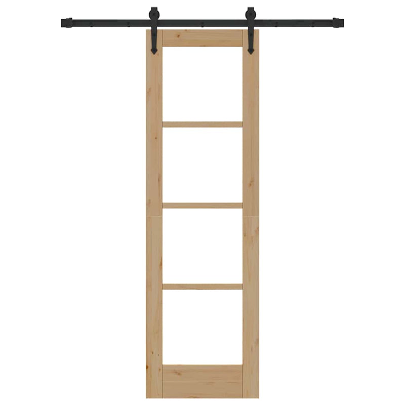 vidaXL Csúszóajtó ORKDAL Barna 61 x 198.5 cm Fa és fém
