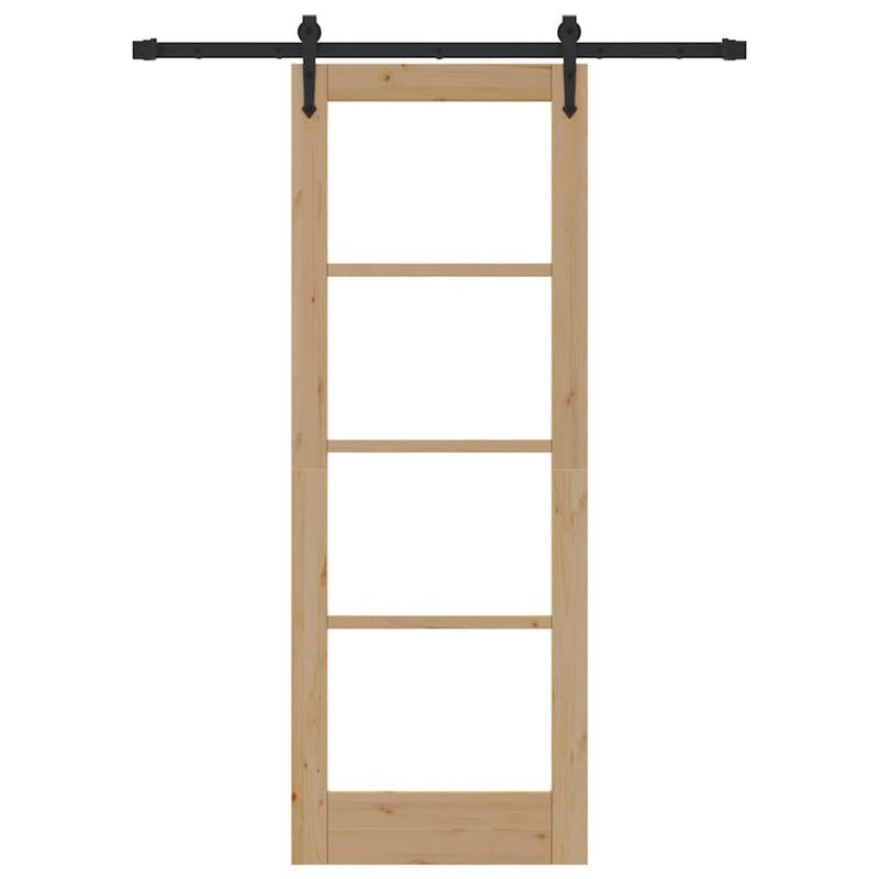 vidaXL Csúszóajtó ORKDAL Barna 73.5 x 198.5 cm Fa és fém