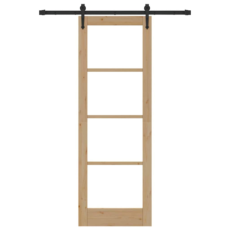 vidaXL Csúszóajtó ORKDAL Barna 73.5 x 211 cm Fa és fém