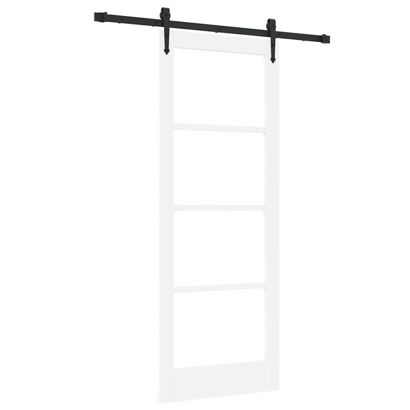 vidaXL Csúszóajtó ORKDAL Fehér 78 x 202 cm Fa és fém