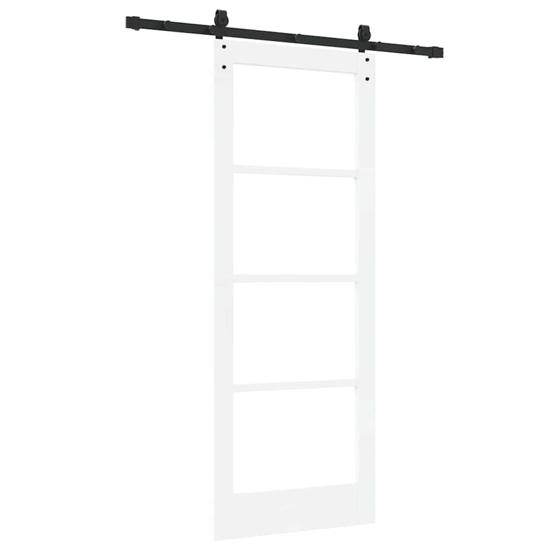 vidaXL Csúszóajtó ORKDAL Fehér 78 x 202 cm Fa és fém