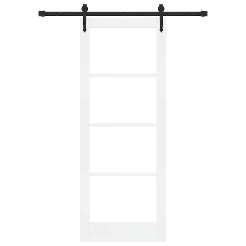 vidaXL Csúszóajtó ORKDAL Fehér 78 x 202 cm Fa és fém