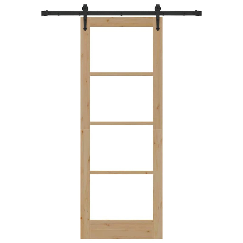 vidaXL Csúszóajtó ORKDAL Barna 78 x 211 cm Fa és fém