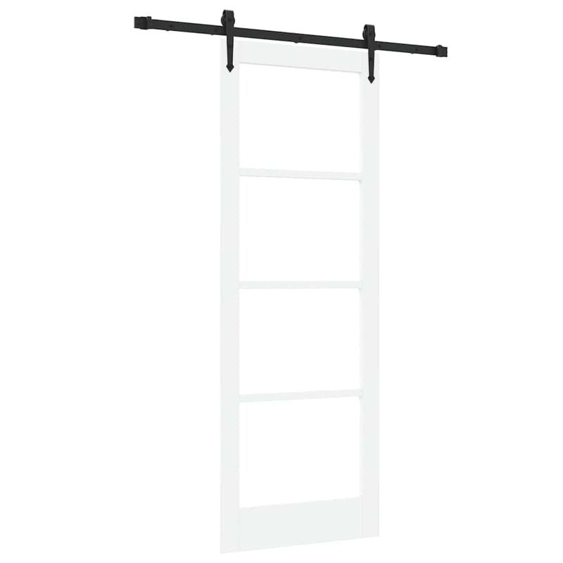 vidaXL Csúszóajtó ORKDAL Fehér 78 x 211 cm Fa és fém