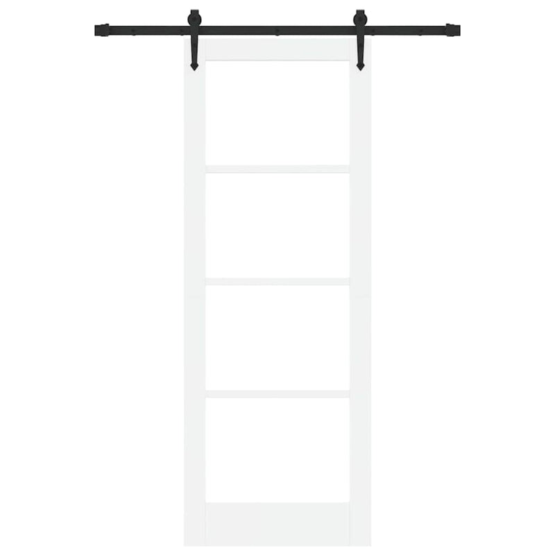 vidaXL Csúszóajtó ORKDAL Fehér 78 x 211 cm Fa és fém