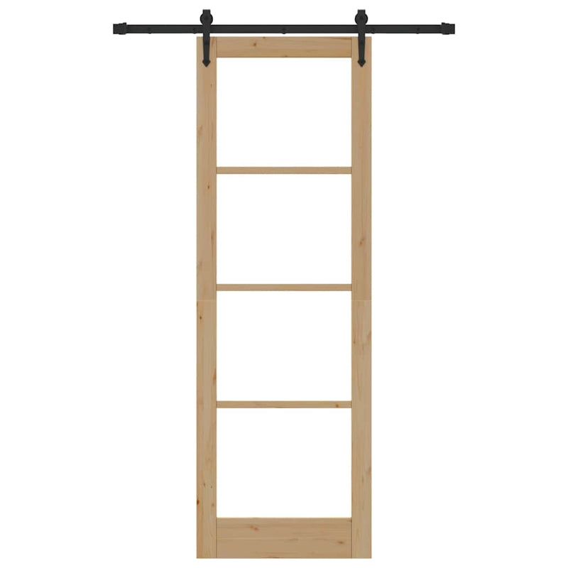 vidaXL Csúszóajtó ORKDAL Barna 78 x 232 cm Fa és fém