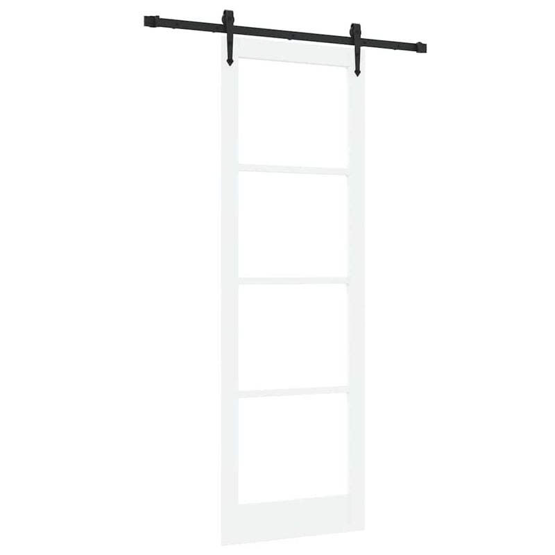 vidaXL Csúszóajtó ORKDAL Fehér 78 x 232 cm Fa és fém