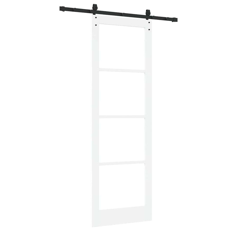 vidaXL Csúszóajtó ORKDAL Fehér 78 x 232 cm Fa és fém