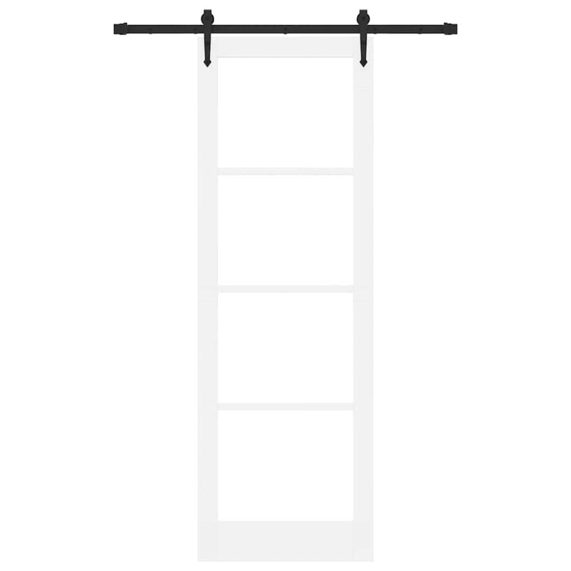 vidaXL Csúszóajtó ORKDAL Fehér 78 x 232 cm Fa és fém