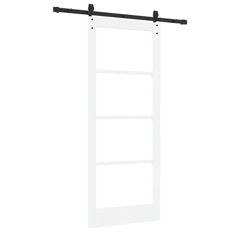 vidaXL Csúszóajtó ORKDAL Fehér 83 x 202 cm Fa és fém