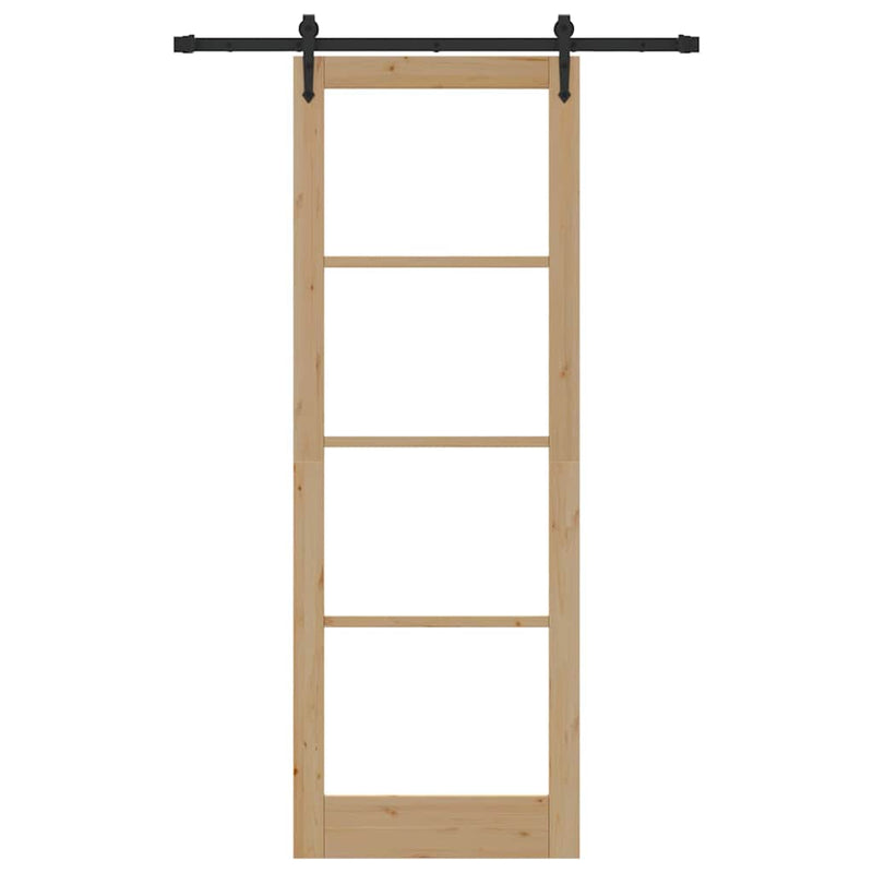 vidaXL Csúszóajtó ORKDAL Barna 83 x 232 cm Fa és fém