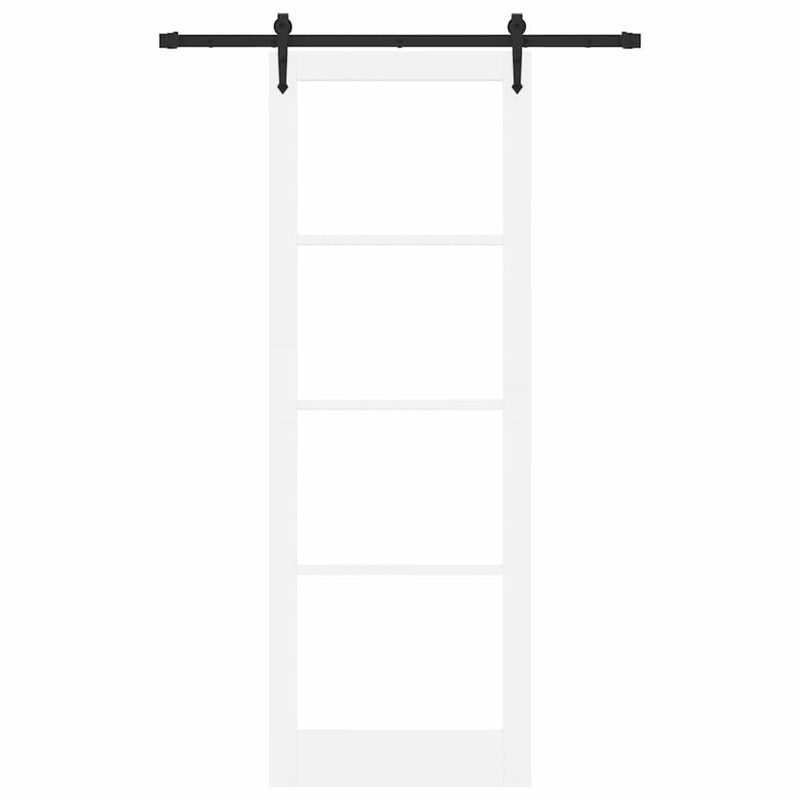 vidaXL Csúszóajtó ORKDAL Fehér 83 x 232 cm Fa és fém