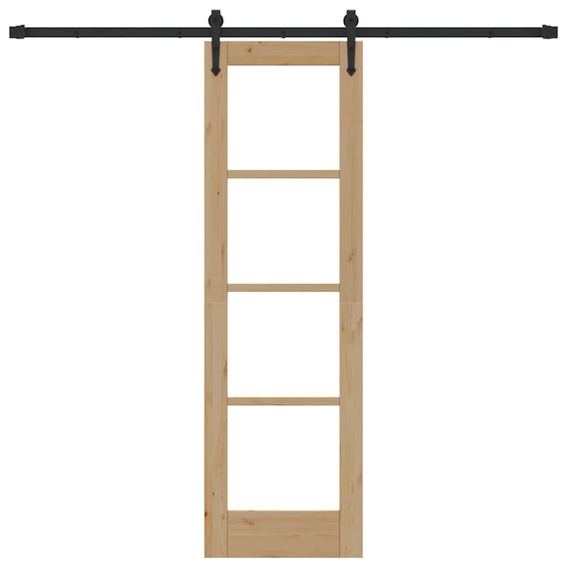 vidaXL Csúszóajtó ORKDAL Barna 61 x 198.5 cm Fa és fém