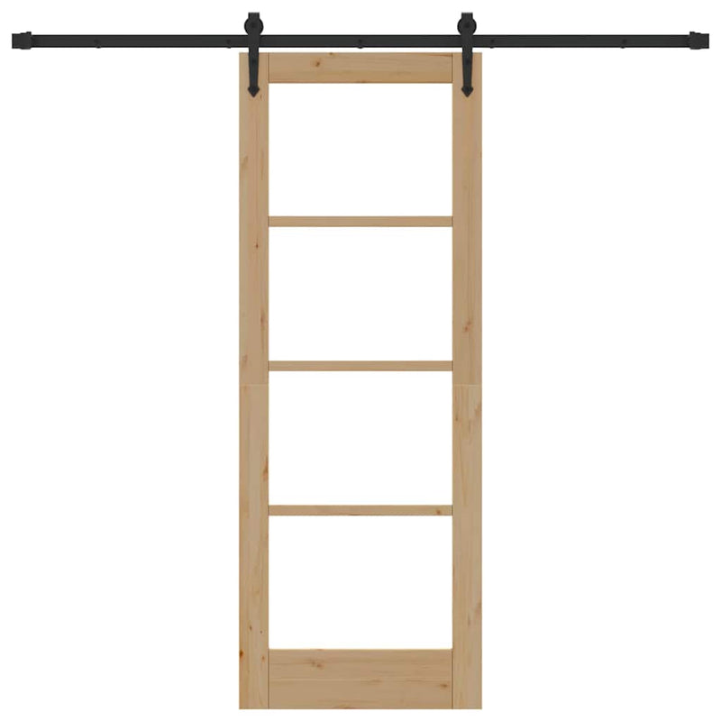 vidaXL Csúszóajtó ORKDAL Barna 73.5 x 198.5 cm Fa és fém