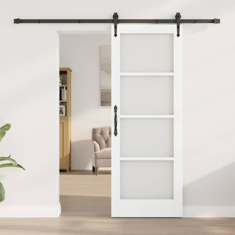 vidaXL Csúszóajtó ORKDAL Fehér 73.5 x 198.5 cm Fa és fém