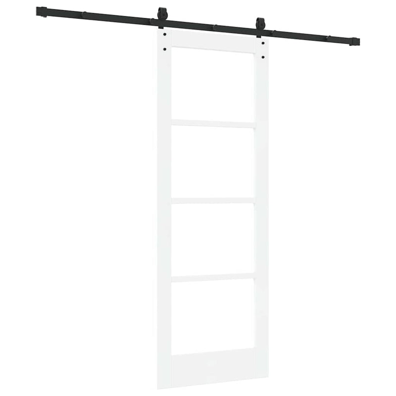 vidaXL Csúszóajtó ORKDAL Fehér 73.5 x 198.5 cm Fa és fém