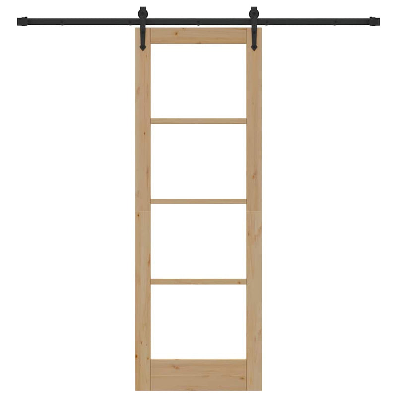 vidaXL Csúszóajtó ORKDAL Barna 73.5 x 211 cm Fa és fém
