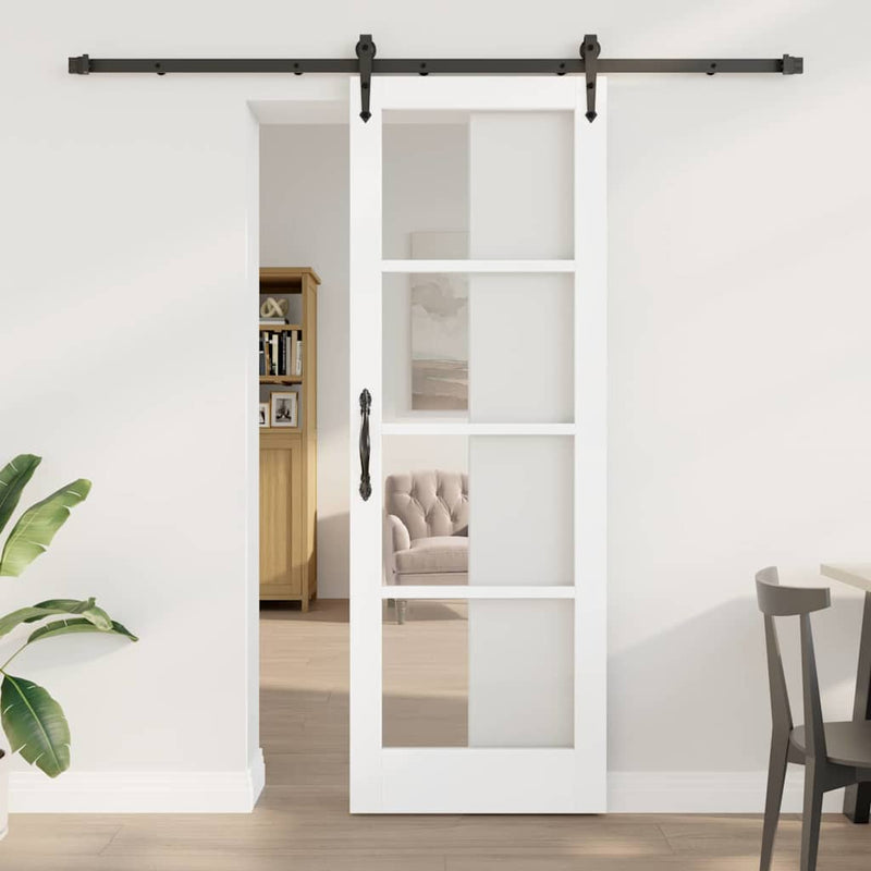 vidaXL Csúszóajtó ORKDAL Fehér 73.5 x 211 cm Fa és fém