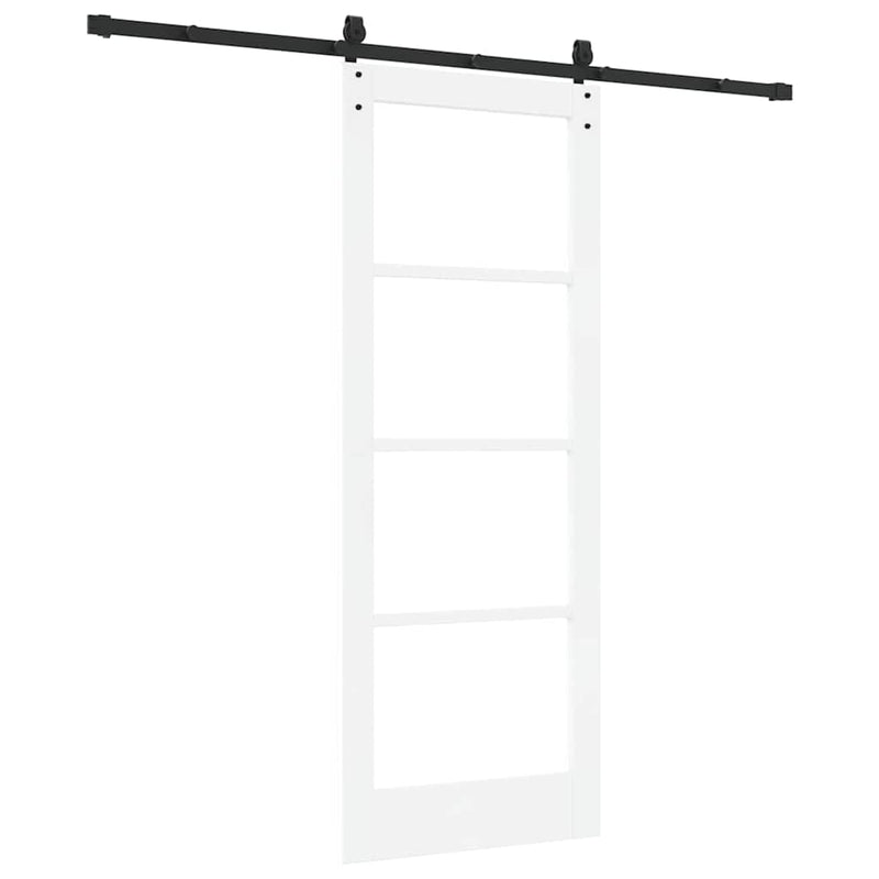 vidaXL Csúszóajtó ORKDAL Fehér 78 x 202 cm Fa és fém