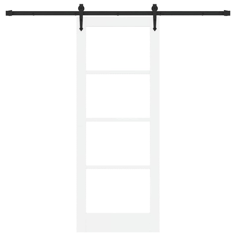 vidaXL Csúszóajtó ORKDAL Fehér 78 x 202 cm Fa és fém