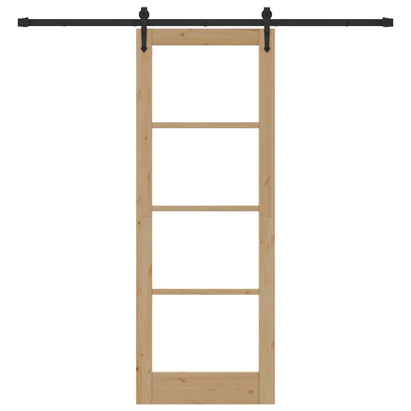 vidaXL Csúszóajtó ORKDAL Barna 78 x 211 cm Fa és fém