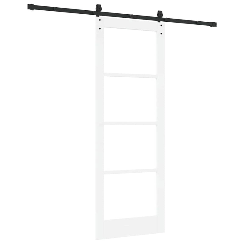 vidaXL Csúszóajtó ORKDAL Fehér 78 x 211 cm Fa és fém