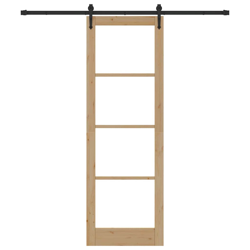 vidaXL Csúszóajtó ORKDAL Barna 78 x 232 cm Fa és fém