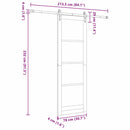 vidaXL Csúszó ajtó ORKDAL Természetes 78 x 232 cm