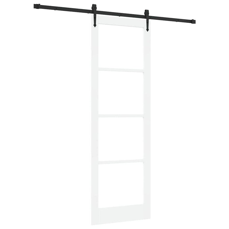vidaXL Csúszóajtó ORKDAL Fehér 78 x 232 cm Fa és fém