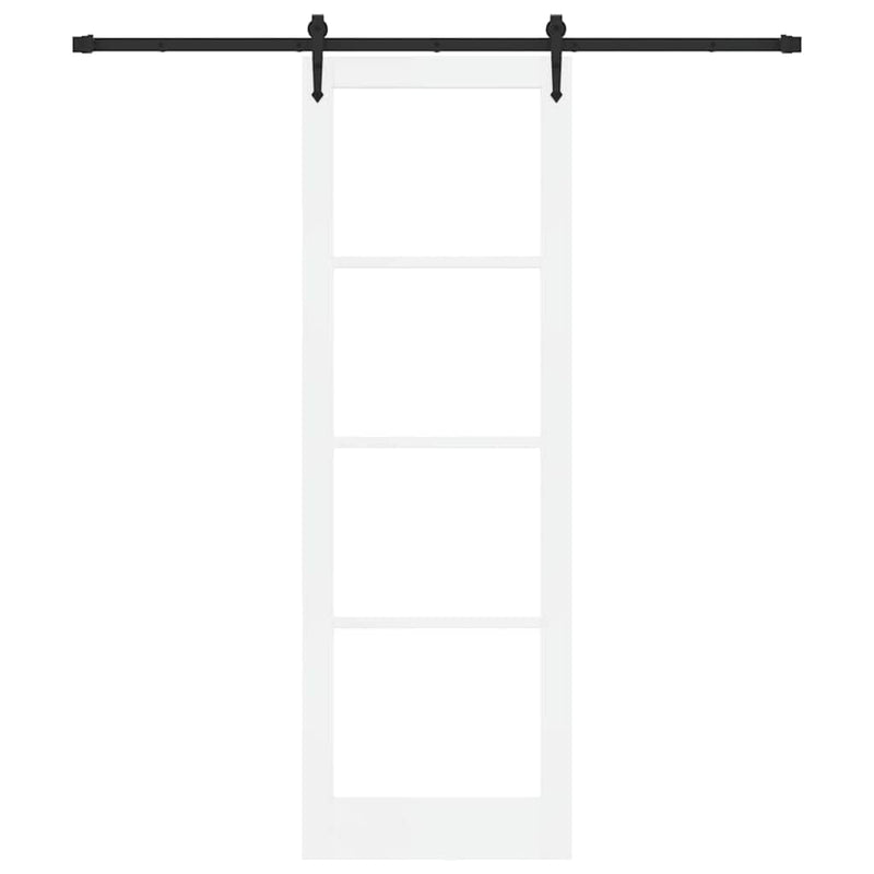 vidaXL Csúszóajtó ORKDAL Fehér 78 x 232 cm Fa és fém