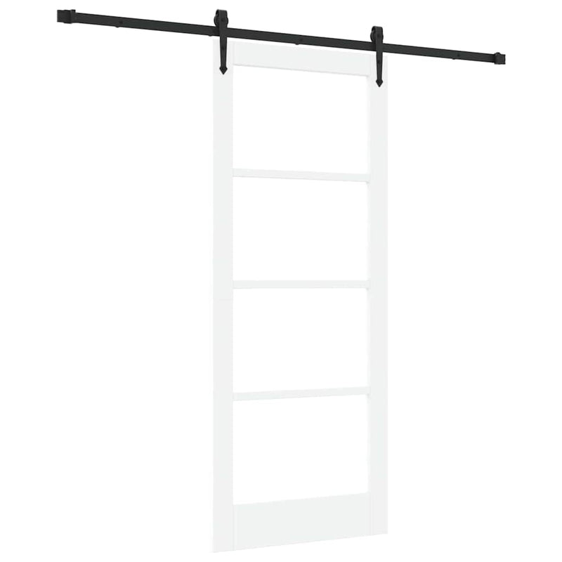 vidaXL Csúszóajtó ORKDAL Fehér 83 x 202 cm Fa és fém