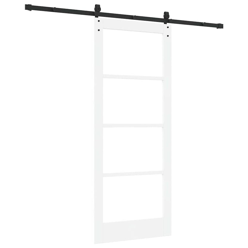 vidaXL Csúszóajtó ORKDAL Fehér 83 x 202 cm Fa és fém