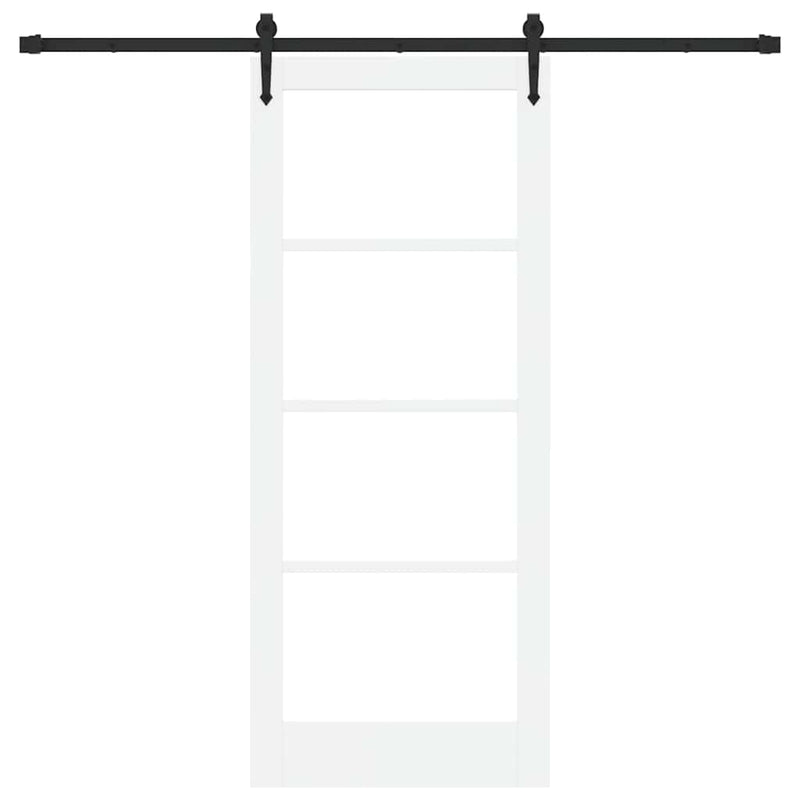 vidaXL Csúszóajtó ORKDAL Fehér 83 x 202 cm Fa és fém