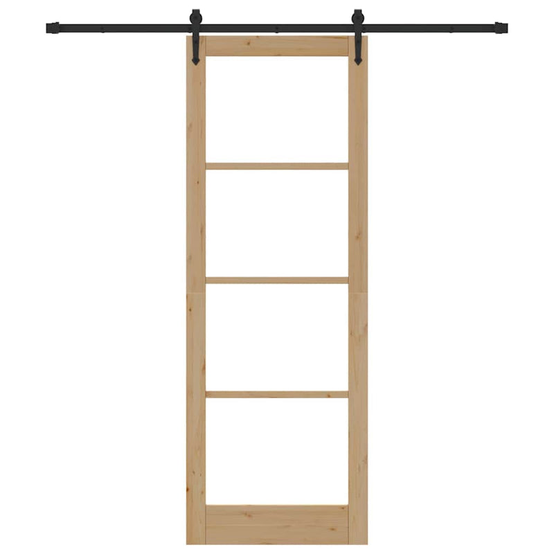 vidaXL Csúszóajtó ORKDAL Barna 83 x 232 cm Fa és fém
