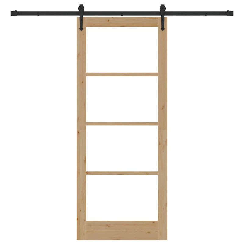 vidaXL Csúszóajtó ORKDAL Barna 86 x 211 cm Fa és fém