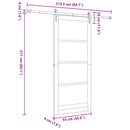 vidaXL Csúszó ajtó ORKDAL Természetes 93 x 211 cm