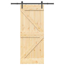 vidaXL tömör fenyőfa tolóajtó fémszerelékszettel 85x210 cm