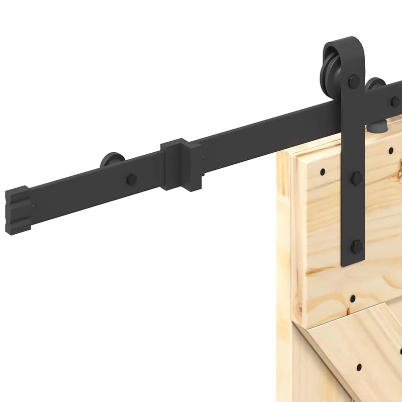 vidaXL tömör fenyőfa tolóajtó fémszerelékszettel 70 x 210 cm