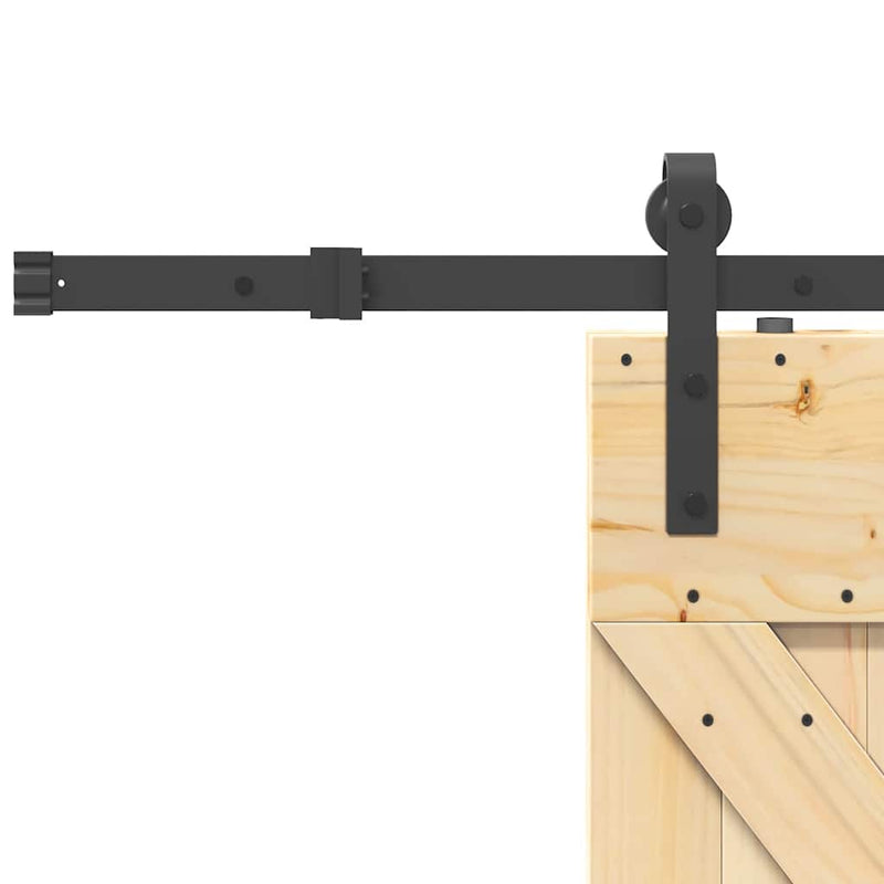 vidaXL tömör fenyőfa tolóajtó fémszerelékszettel 70 x 210 cm