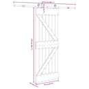 vidaXL tömör fenyőfa tolóajtó fémszerelékszettel 70 x 210 cm