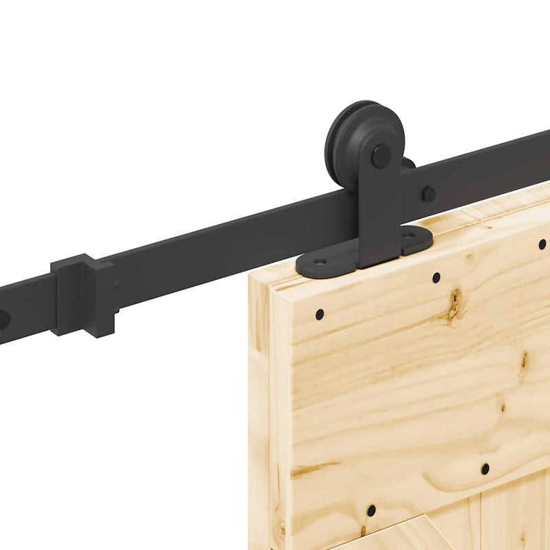vidaXL tömör fenyőfa tolóajtó fémszerelékszettel 85x210 cm