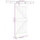 vidaXL tömör fenyőfa tolóajtó fémszerelékszettel 85x210 cm