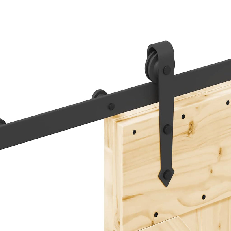 vidaXL tömör fenyőfa tolóajtó fémszerelékszettel 70 x 210 cm